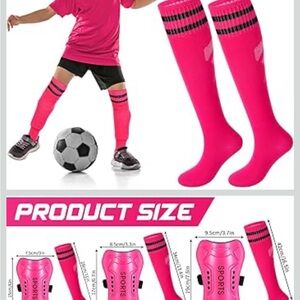 Vibrant Pink Kids Sports Socks